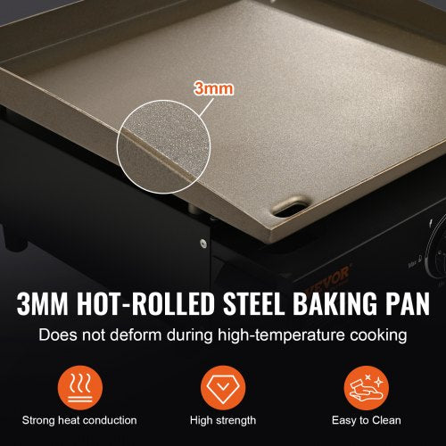 Commercial Griddle 169 Heavy Duty Manual Flat Top Griddle Countertop Gas