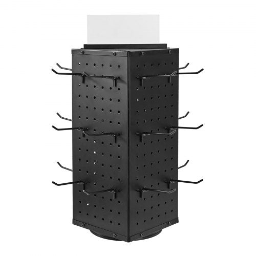 Rotating Pegboard Display Stand 74 x 74 x 17 in 4Sided Spinning Peg