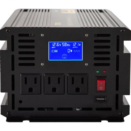 Power Inverter 2500W Modified Sine Wave Inverter DC 12V to AC 120V Car