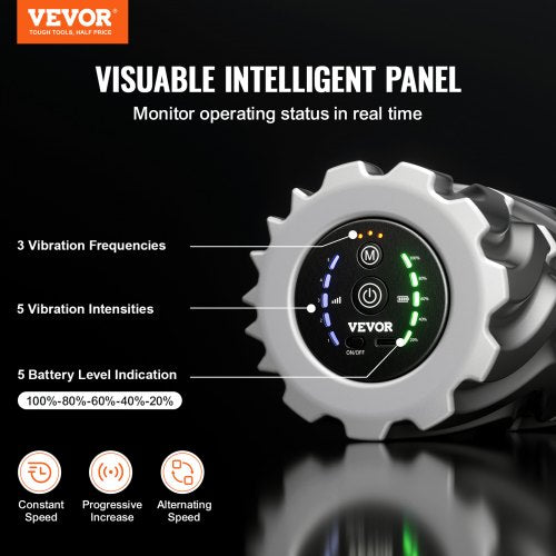 Vibrating Foam Roller 5Speed Electric Massage Roller 16 Rechargeable