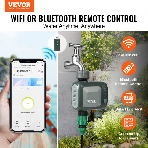 WiFi Sprinkler Timer Single Outlet Smart Hose Faucet Water Timer with Brass