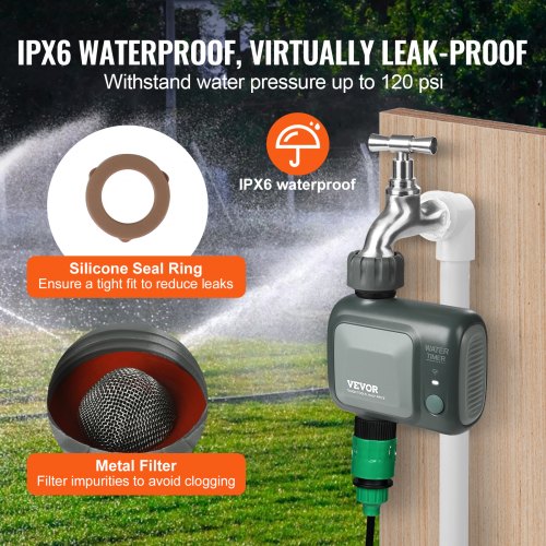 WiFi Sprinkler Timer Single Outlet Smart Hose Faucet Water Timer with Brass