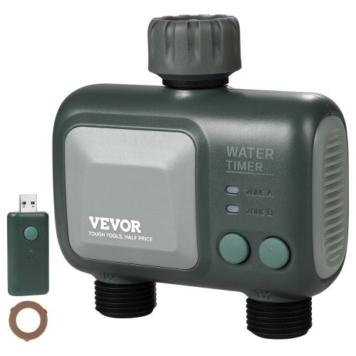 WiFi Sprinkler Timer 2 Outlets Smart Hose Faucet Water Timer with Brass