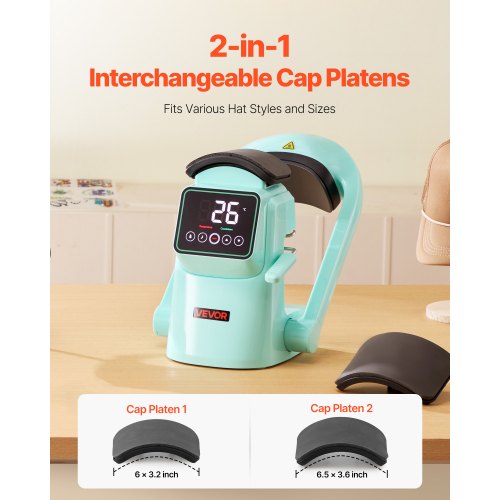 Auto Hat Heat Press Machine With 2Pcs Interchangeable Platens Automatic Open