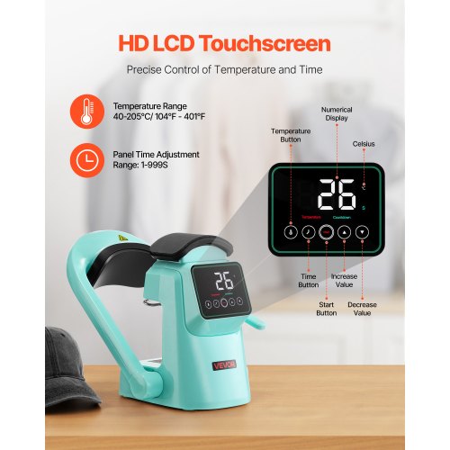 Auto Hat Heat Press Machine With 2Pcs Interchangeable Platens Automatic Open