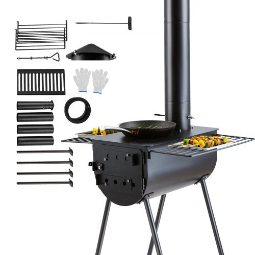 Wood Stove 118 inch Alloy Steel Camping Tent Stove Portable Wood Burning
