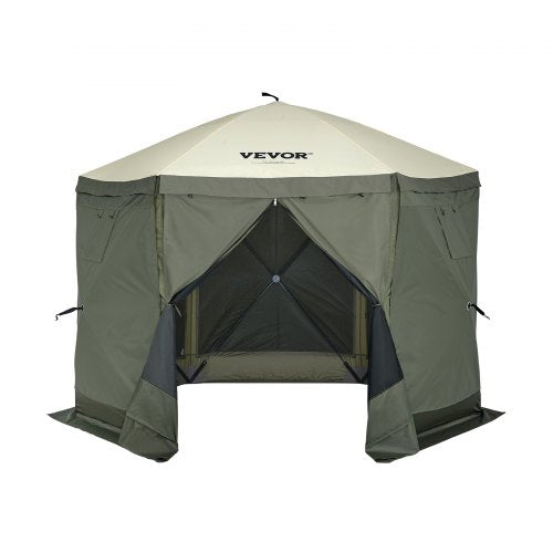 Pop Up Gazebo Tent PopUp Screen Tent 6 Sided Canopy Sun Shelter with 6