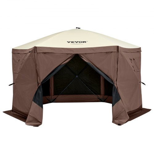 Pop Up Gazebo Tent PopUp Screen Tent 6 Sided Canopy Sun Shelter with 6