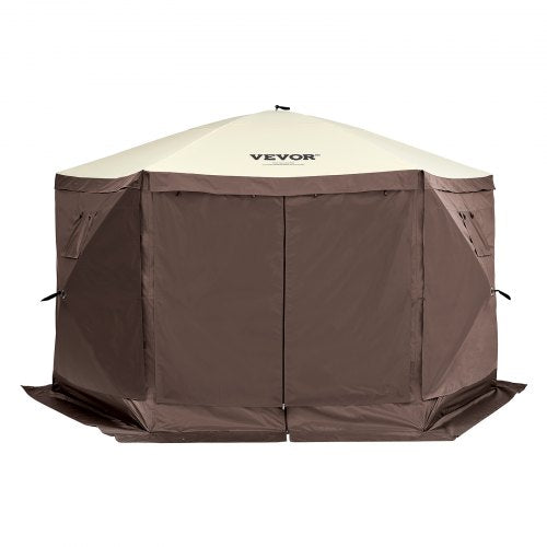 Pop Up Gazebo Tent PopUp Screen Tent 6 Sided Canopy Sun Shelter with 6