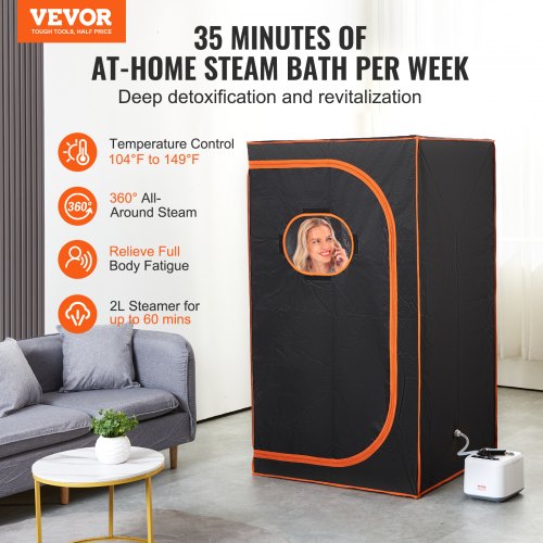 Portable Steam Sauna Tent Full Size 1000W Personal Sauna Blanket Kit for Home