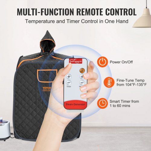 Portable Personal Steam Sauna Spa Tent with 1200 Watt Steam Generator with 1200