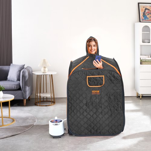 Portable Personal Steam Sauna Spa Tent with 1200 Watt Steam Generator with 1200
