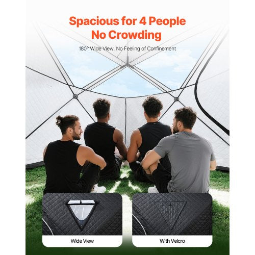 Outdoor Sauna Tent Pro Portable Steam Dry Sauna for 4 Persons HeavyDuty
