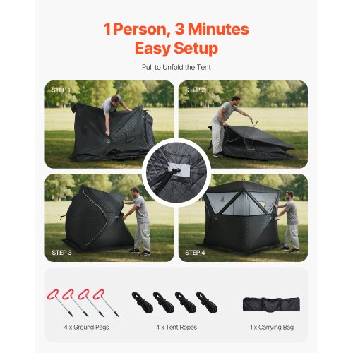 Outdoor Sauna Tent Pro Portable Steam Dry Sauna for 4 Persons HeavyDuty