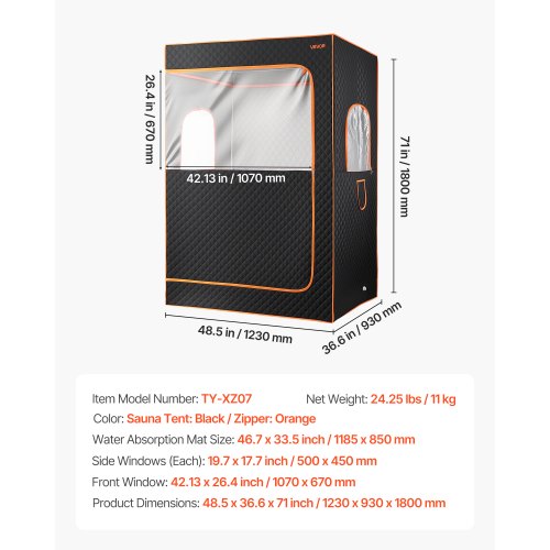 Upgraded Portable Steam Sauna for Home 2 Person Full Body Home Spa Tent
