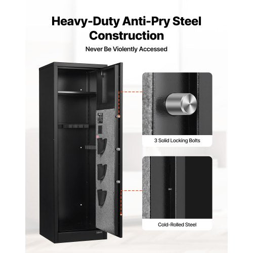 810 Gun Safe Long Gun Cabinet for Rifles and Pistols Quick Access