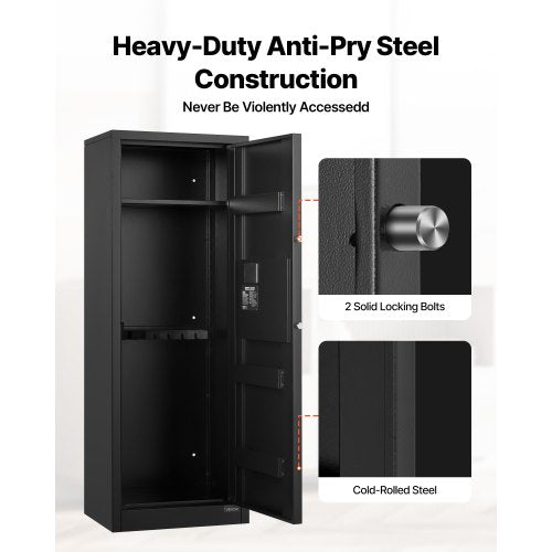 68 Gun Safe Long Gun Cabinet for Rifles and Pistols Quick Access