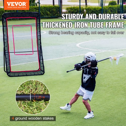 Lacrosse Rebounder for Backyard 4x7 Ft Volleyball Bounce Back Net