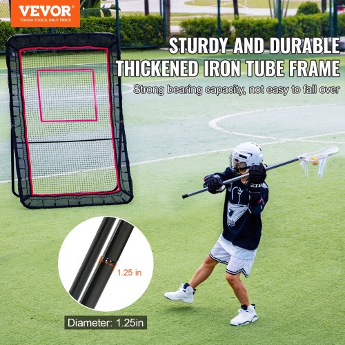 Lacrosse Rebounder for Backyard 5x7 Ft Volleyball Bounce Back Net
