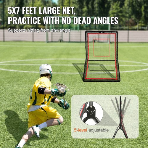 Lacrosse Rebounder for Backyard 5x7 Ft Volleyball Bounce Back Net