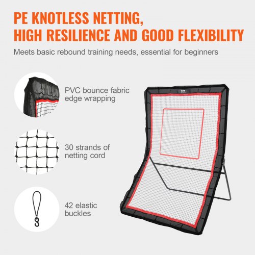 Lacrosse Rebounder for Backyard 5x7 Ft Volleyball Bounce Back Net