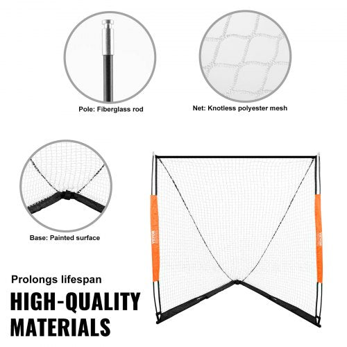 Lacrosse Goal 6 x 6 Lacrosse Net Portable Lacrosse Goal with Carry Bag