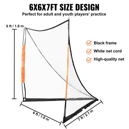 Lacrosse Goal 6 x 6 Lacrosse Net Portable Lacrosse Goal with Carry Bag