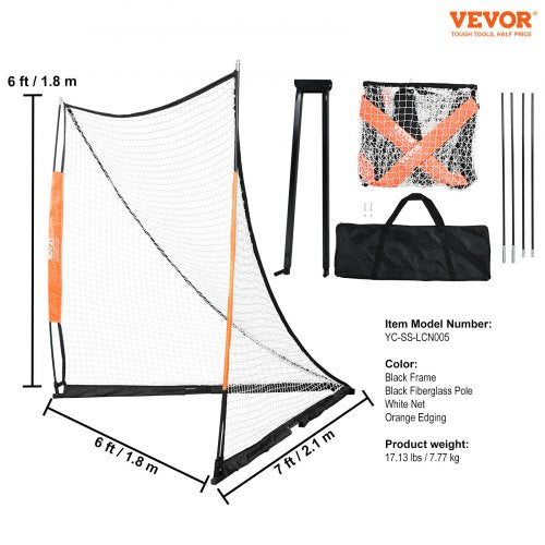 Lacrosse Goal 6 x 6 Lacrosse Net Portable Lacrosse Goal with Carry Bag
