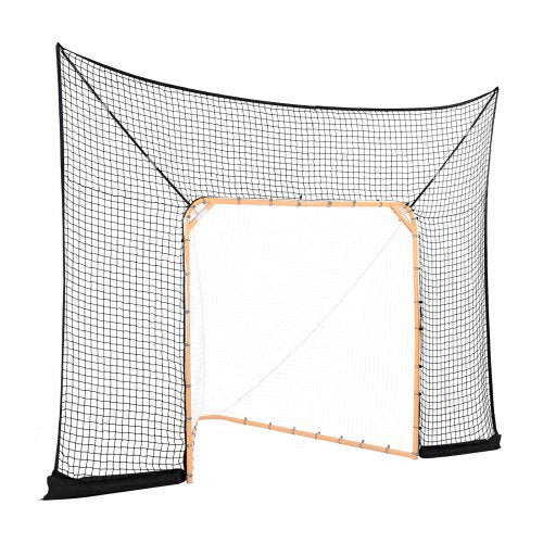 Hockey and Lacrosse Goal Backstop 12x9 ft Lacrosse Net with Extended