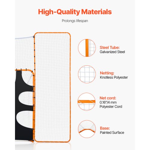3IN1 Lacrosse Goal 12x9 ft Lacrosse Net with Backstop and Target Quick