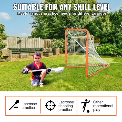 Lacrosse Goal 4 x 4 Small Kids Lacrosse Net Folding Portable Lacrosse