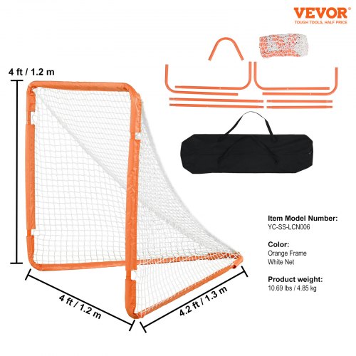 Lacrosse Goal 4 x 4 Small Kids Lacrosse Net Folding Portable Lacrosse