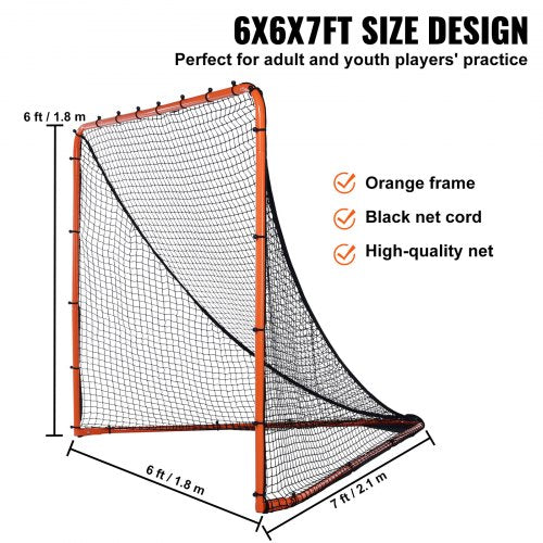 Lacrosse Goal 6 x 6 Lacrosse Net Folding Portable Backyard Lacrosse
