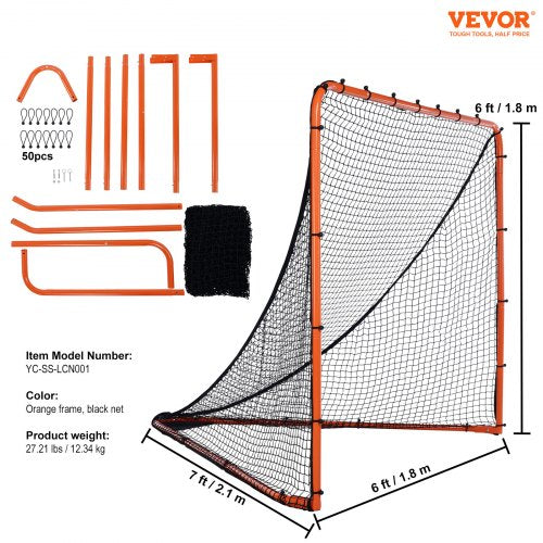 Lacrosse Goal 6 x 6 Lacrosse Net Folding Portable Backyard Lacrosse