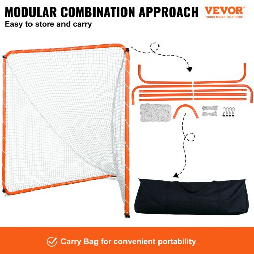 Lacrosse Goal 6 x 6 Lacrosse Net Steel Frame Backyard Lacrosse Training