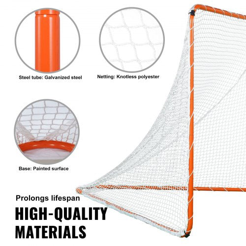 Lacrosse Goal 6 x 6 Lacrosse Net Steel Frame Backyard Lacrosse Training