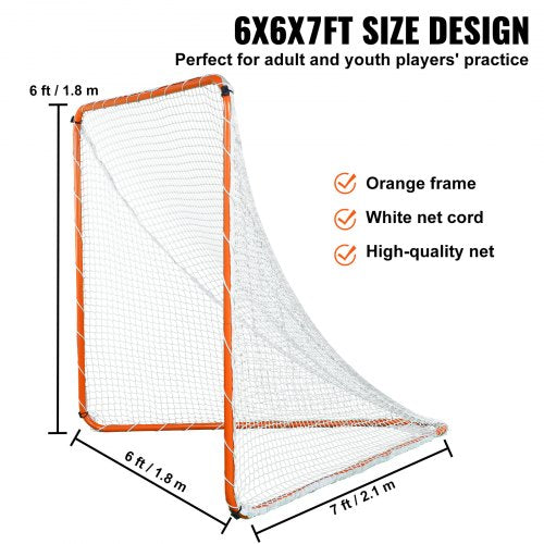 Lacrosse Goal 6 x 6 Lacrosse Net Steel Frame Backyard Lacrosse Training