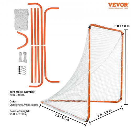Lacrosse Goal 6 x 6 Lacrosse Net Steel Frame Backyard Lacrosse Training