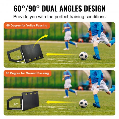 Soccer Rebounder Board 40X16 Portable Soccer Wall with 2 Angles Rebound