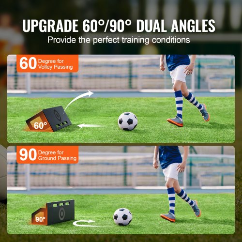 Soccer Rebounder Board 32X12 Portable Soccer Wall with 2 Angles Rebound