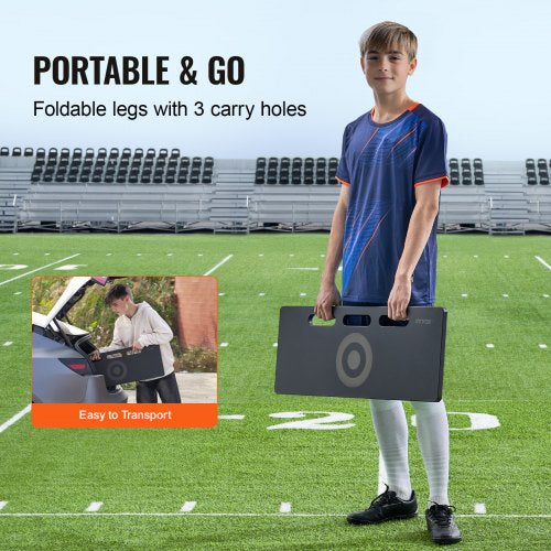 Soccer Rebounder Board 32X12 Portable Soccer Wall with 2 Angles Rebound