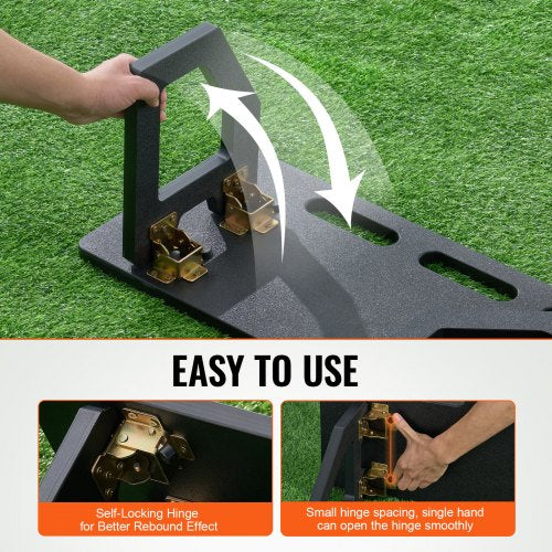 Soccer Rebounder Board 32X12 Portable Soccer Wall with 2 Angles Rebound