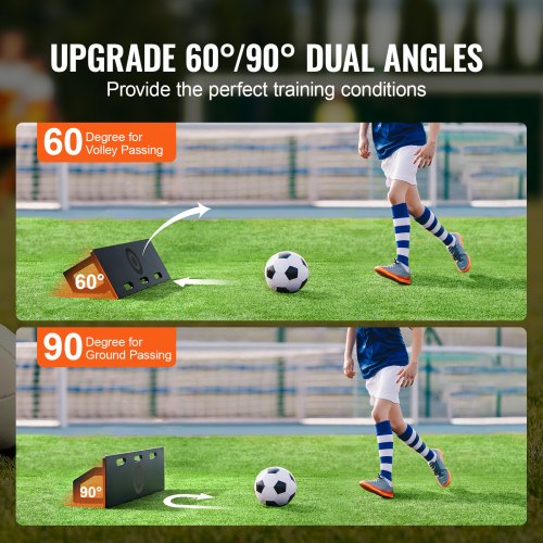 Soccer Rebounder Board 40X12 Portable Soccer Wall with 2 Angles Rebound