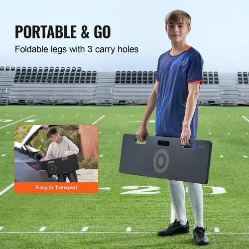 Soccer Rebounder Board 40X12 Portable Soccer Wall with 2 Angles Rebound