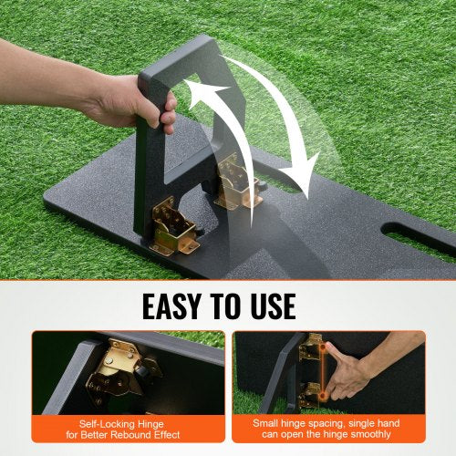 Soccer Rebounder Board 40X12 Portable Soccer Wall with 2 Angles Rebound