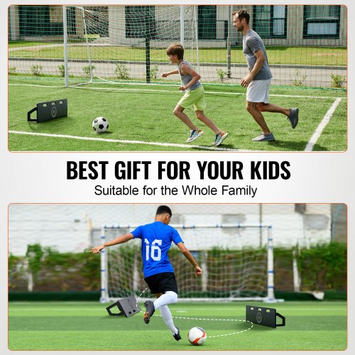 Soccer Rebounder Board 40X12 Portable Soccer Wall with 2 Angles Rebound