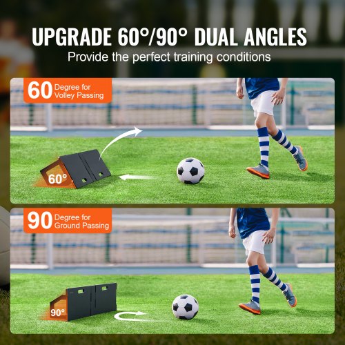 Soccer Rebounder Board 45X13 Portable Soccer Wall with 2 Angles Rebound