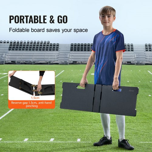 Soccer Rebounder Board 45X13 Portable Soccer Wall with 2 Angles Rebound