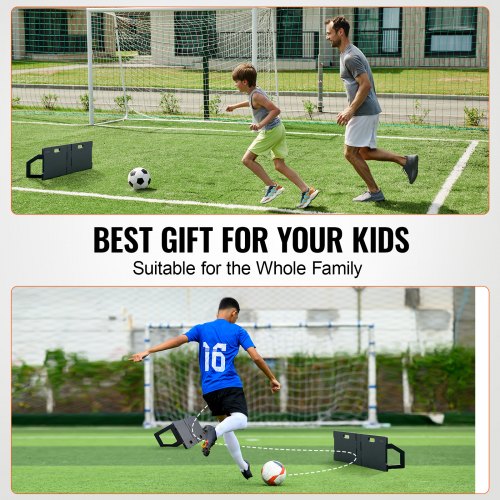 Soccer Rebounder Board 45X13 Portable Soccer Wall with 2 Angles Rebound