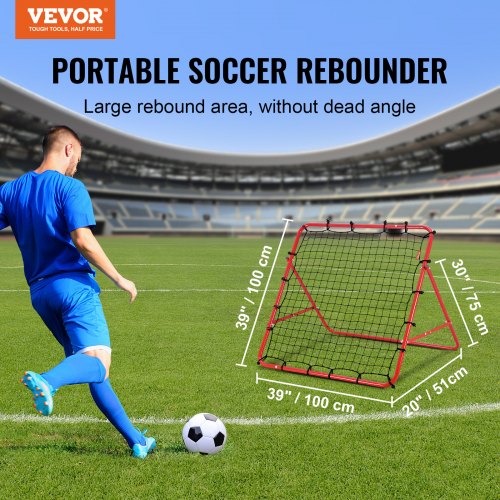 Soccer Rebounder Rebound Net KickBack 39x39 Portable Football Training